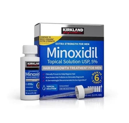 Caixa de Minoxidil Kirkland com 6 unidades